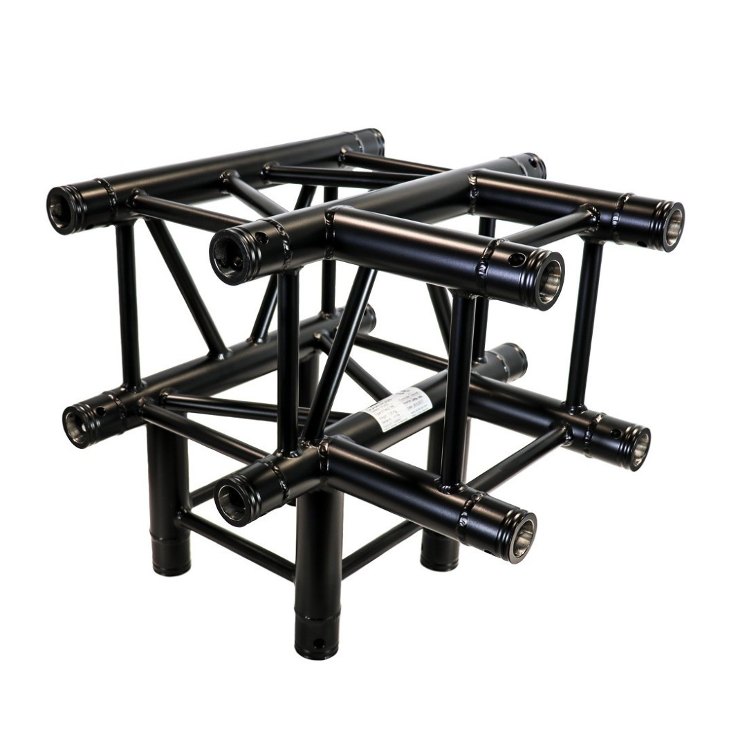 DT 34/3-T40-TD Black – Heavy Duty 4-Weg Truss T-Stuk Zwart